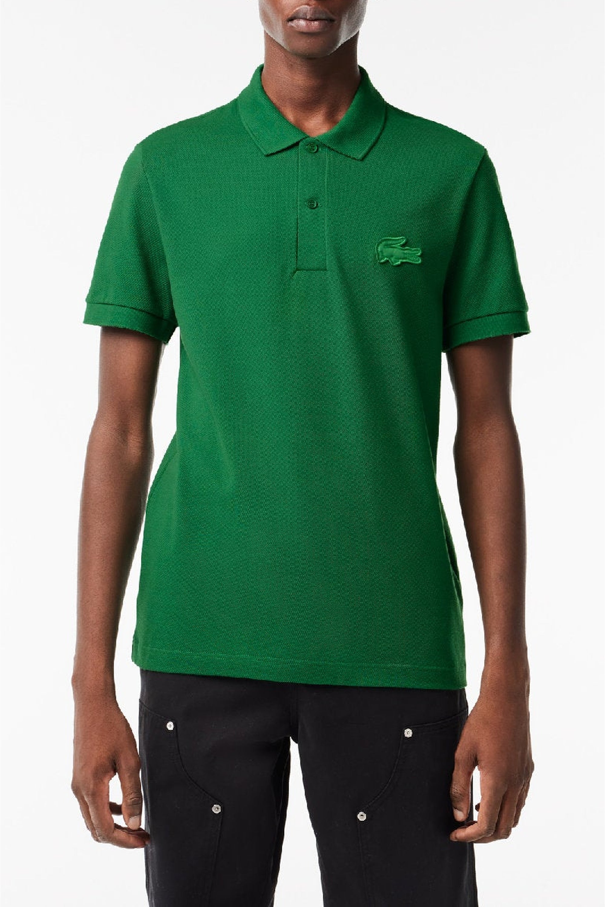 Polo coupe droite avec logo matelassé en piqué - Roquette