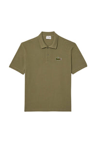 Polo L.12.12 oversize avec logo en piqué - Kaki