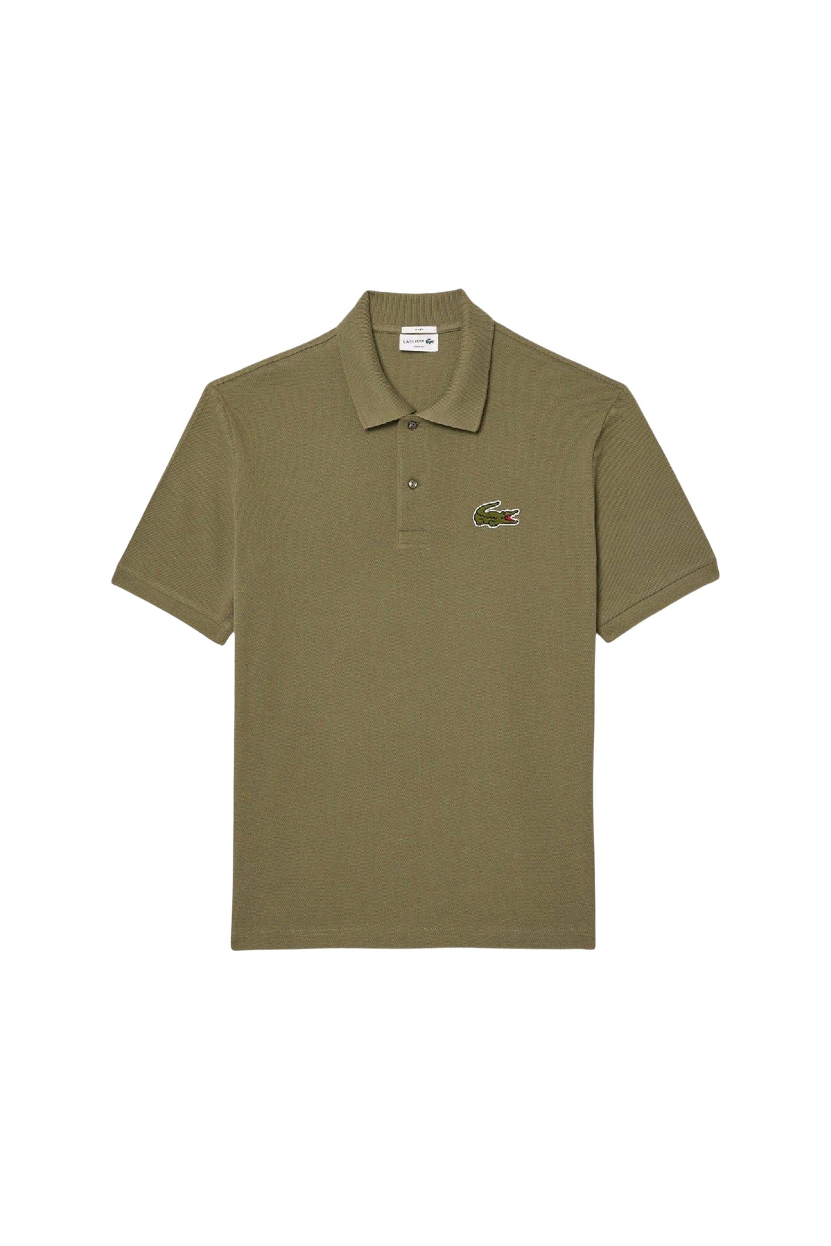 Polo L.12.12 loose fit en piqué avec badge - Kaki