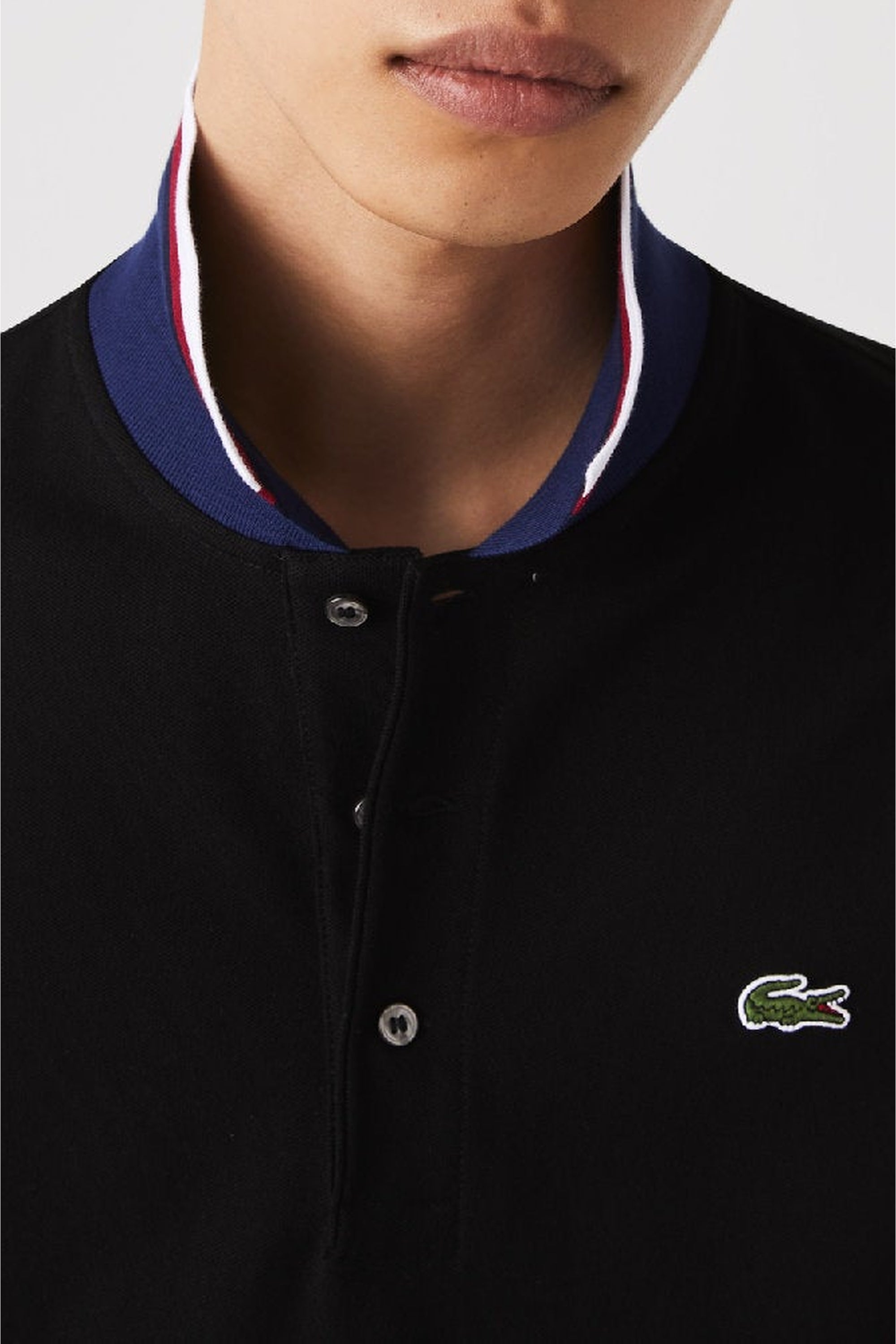 Polo coupe droite en piqué - Noir