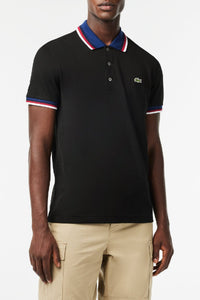 Polo coupe droite en piqué - Noir