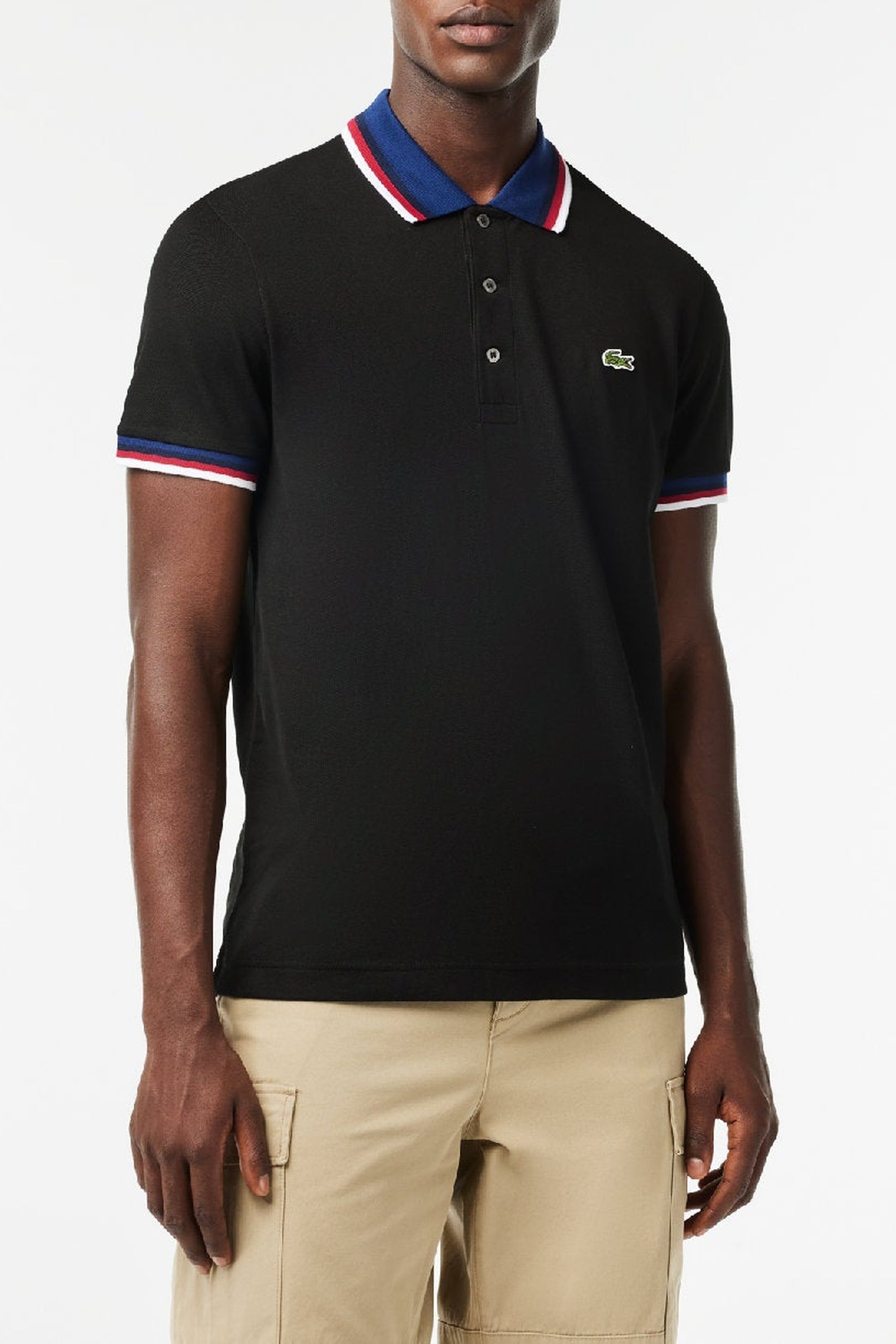 Polo coupe droite en piqué - Noir