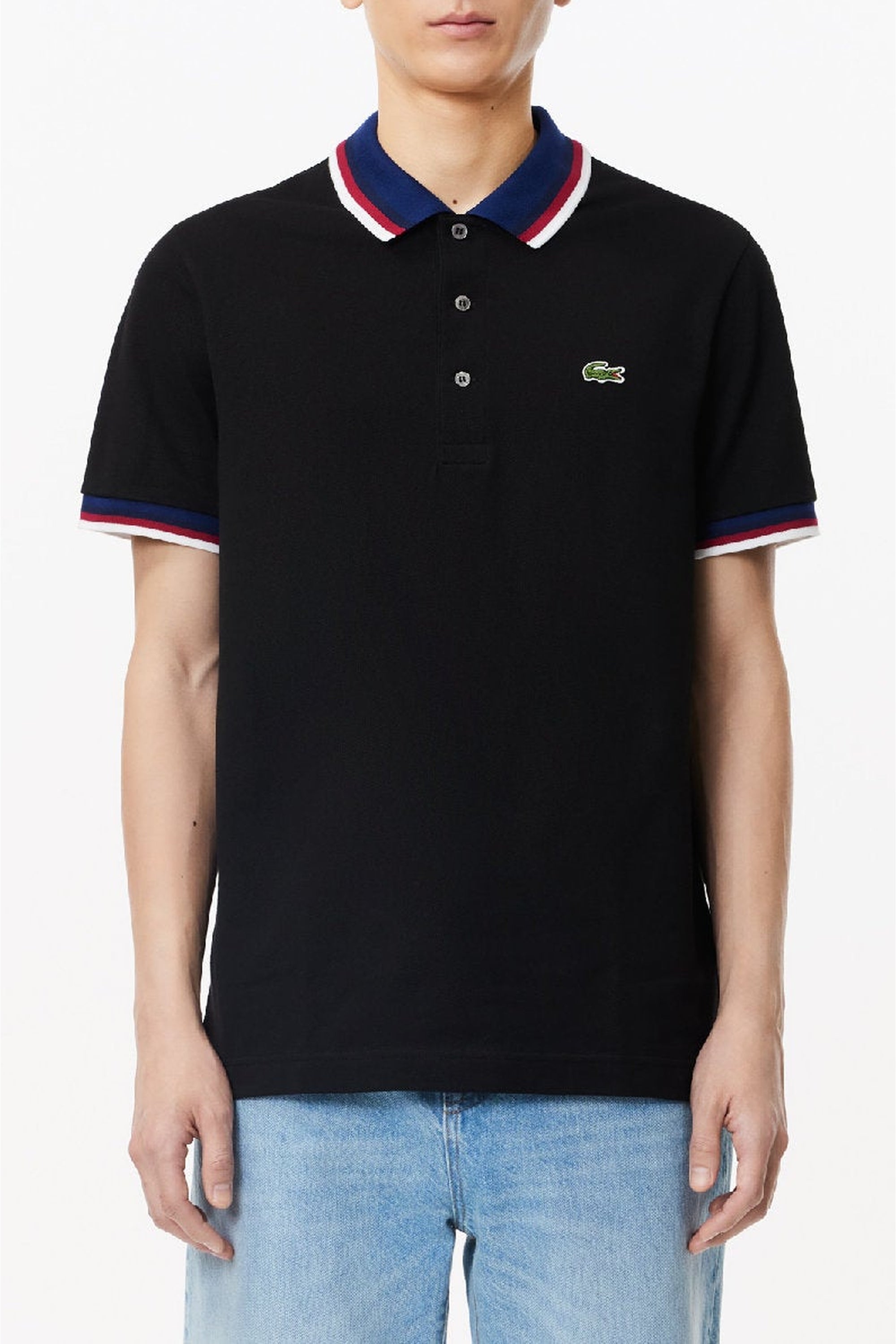 Polo coupe droite en piqué - Noir