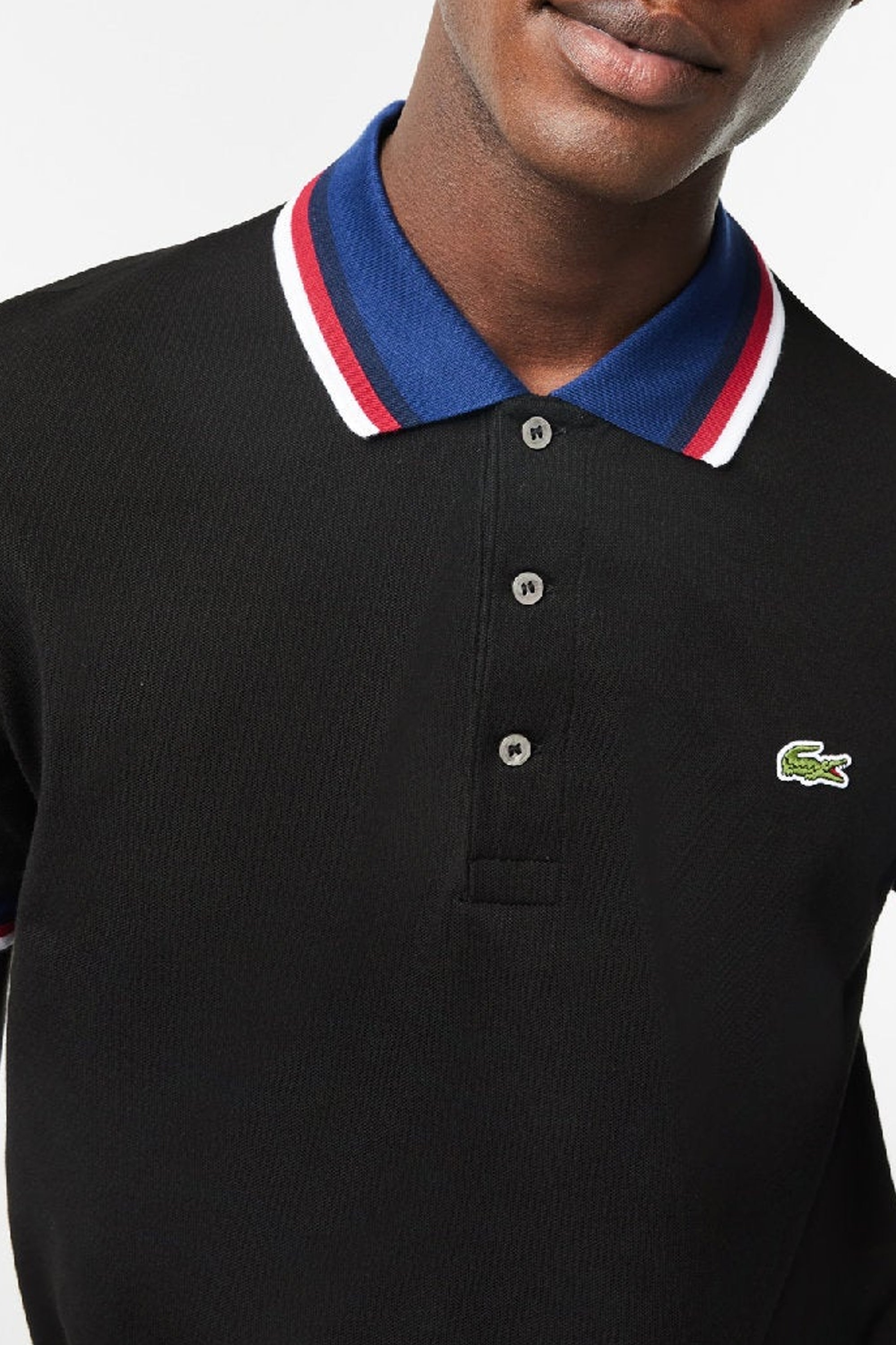 Polo coupe droite en piqué - Noir