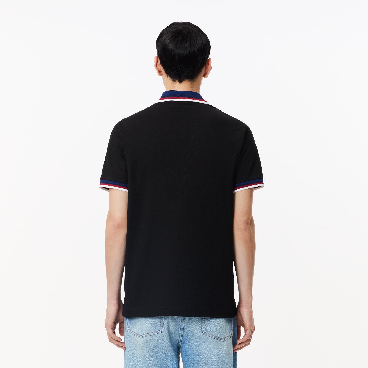 Polo coupe droite en piqué - Noir