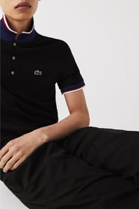 Polo coupe droite en piqué - Noir