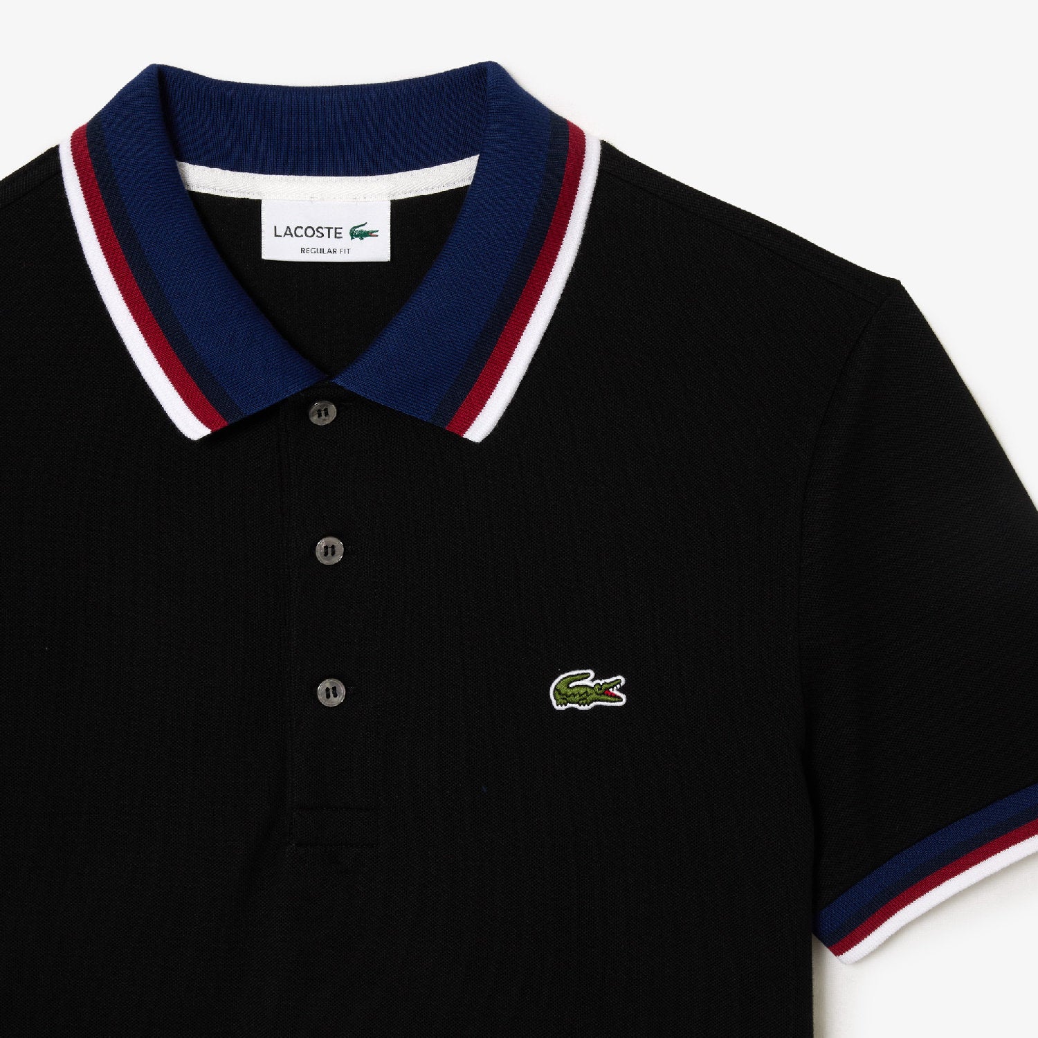Polo coupe droite en piqué - Noir