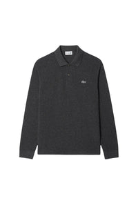 L.12.12 long-sleeved pique polo shirt - Bitume Neps