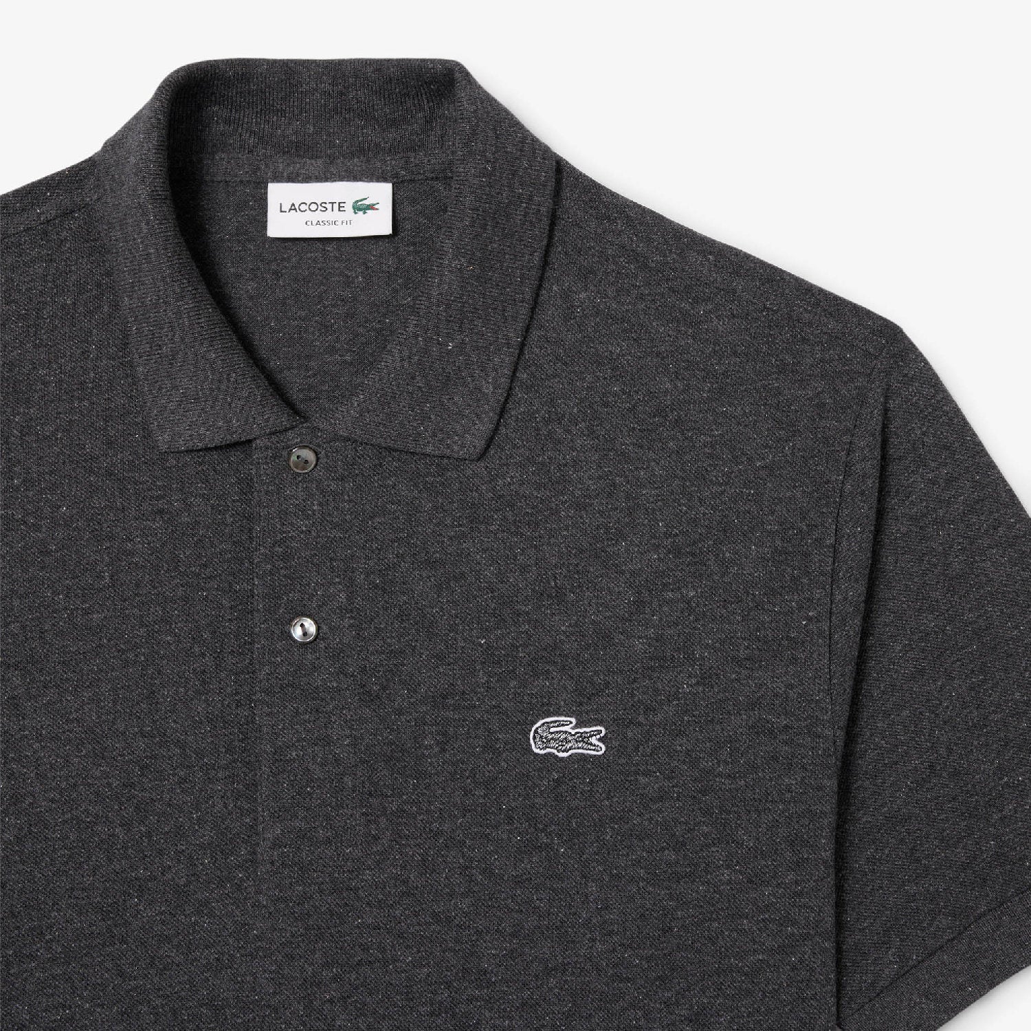L.12.12 polo shirt in small pique - Bitume Neps