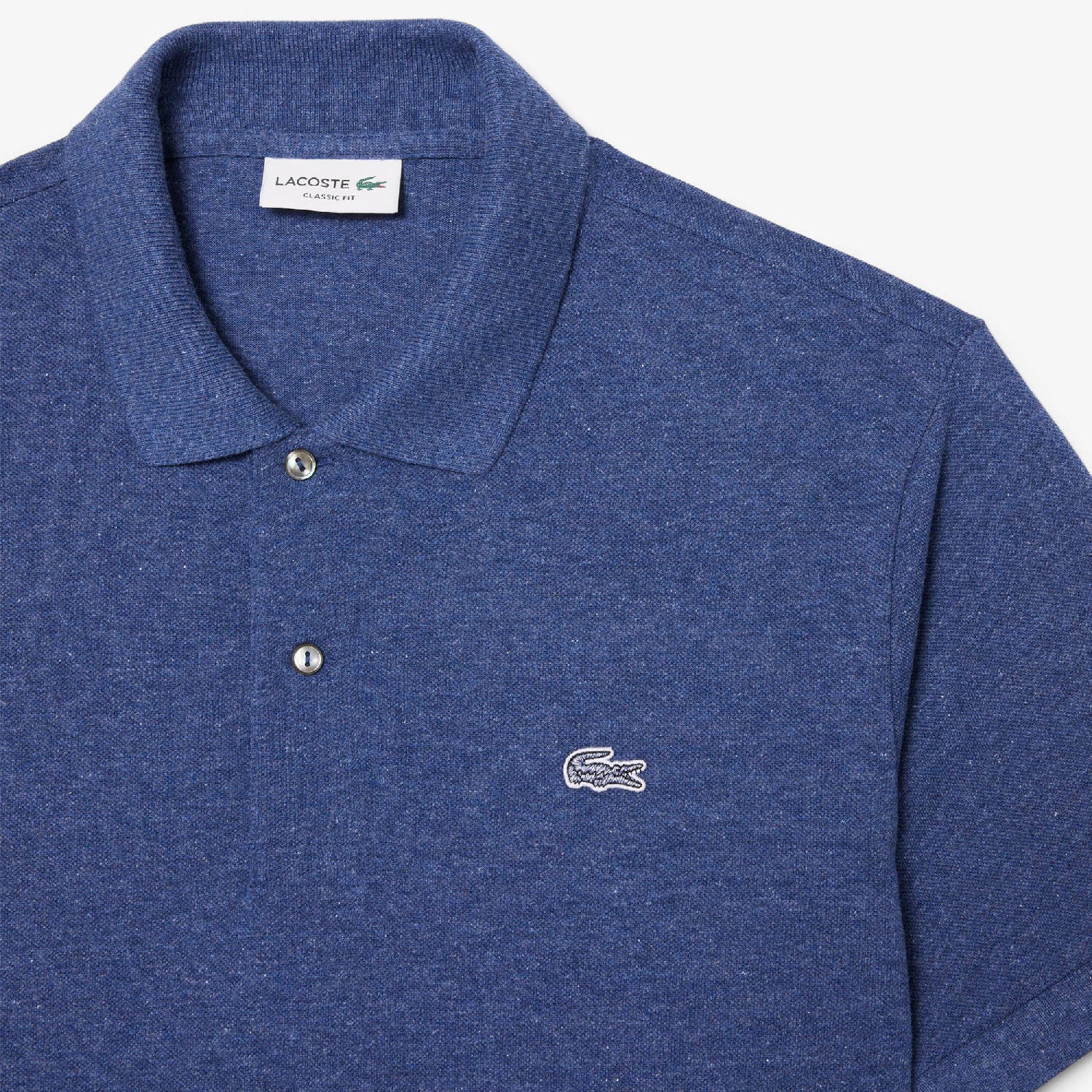 L.12.12 polo shirt in small pique - Marine Neps