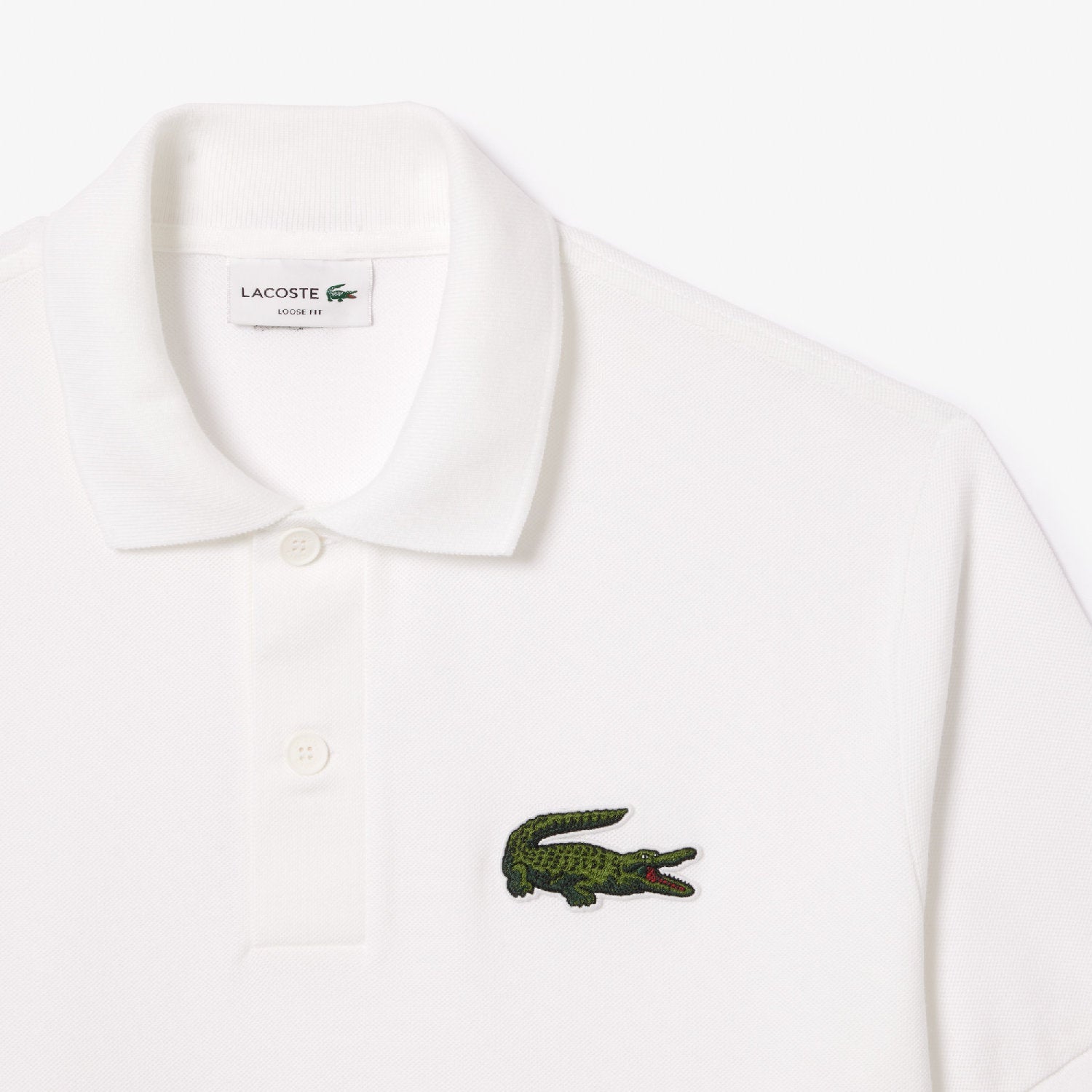 Polo L.12.12 oversize en piqué - Blanc