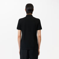 L.12.12 Fitted polo shirt in small piqué - Black