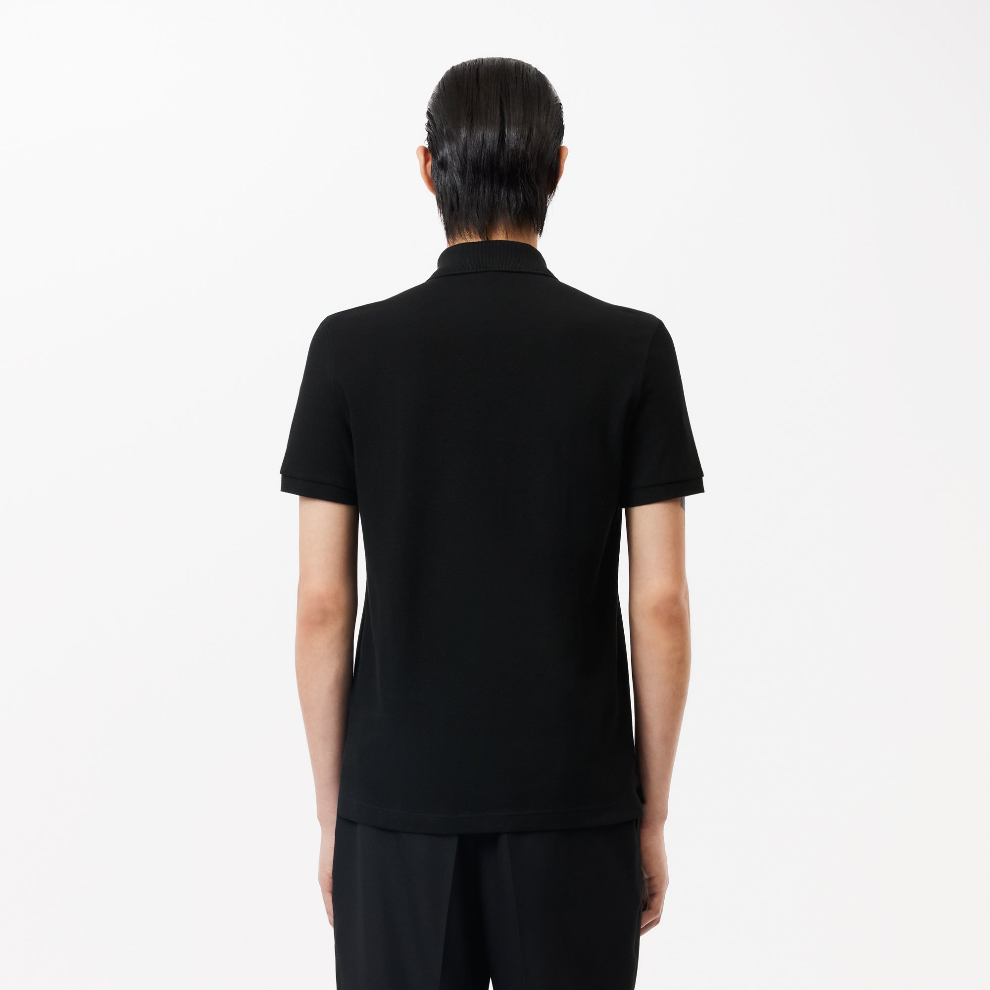 Polo L.12.12 ajusté en petit piqué - Noir
