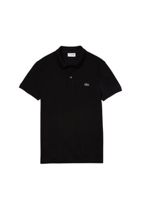 L.12.12 Fitted polo shirt in small piqué - Black