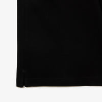 L.12.12 Fitted polo shirt in small piqué - Black