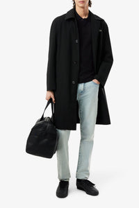 L.12.12 Fitted polo shirt in small piqué - Black