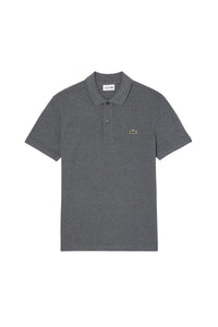 Polo L.12.12 ajusté en petit piqué - Bitume Chiné