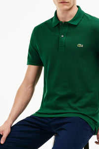 L.12.12 Fitted polo shirt in small piqué - Green