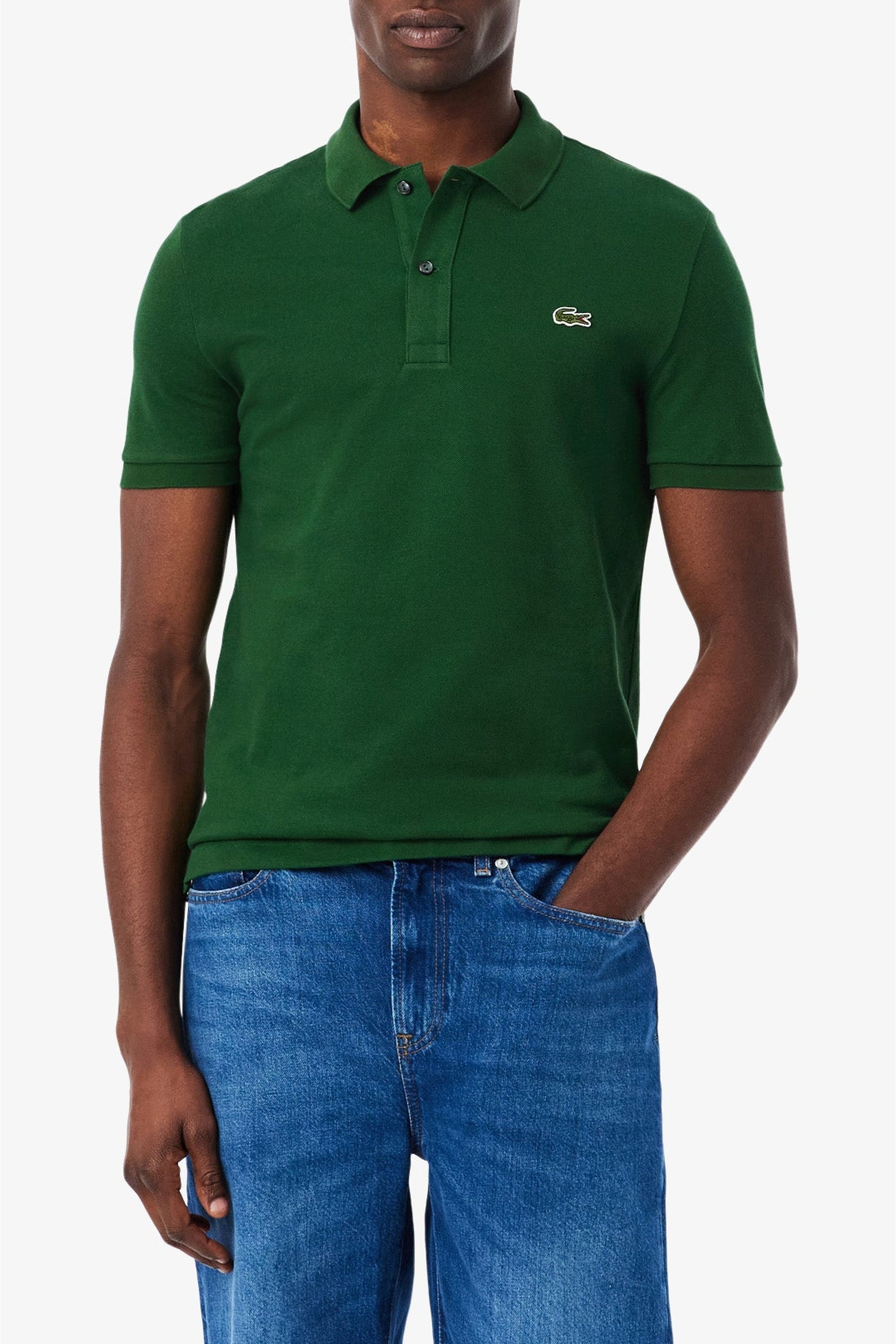 Polo L.12.12 ajusté en petit piqué - Vert