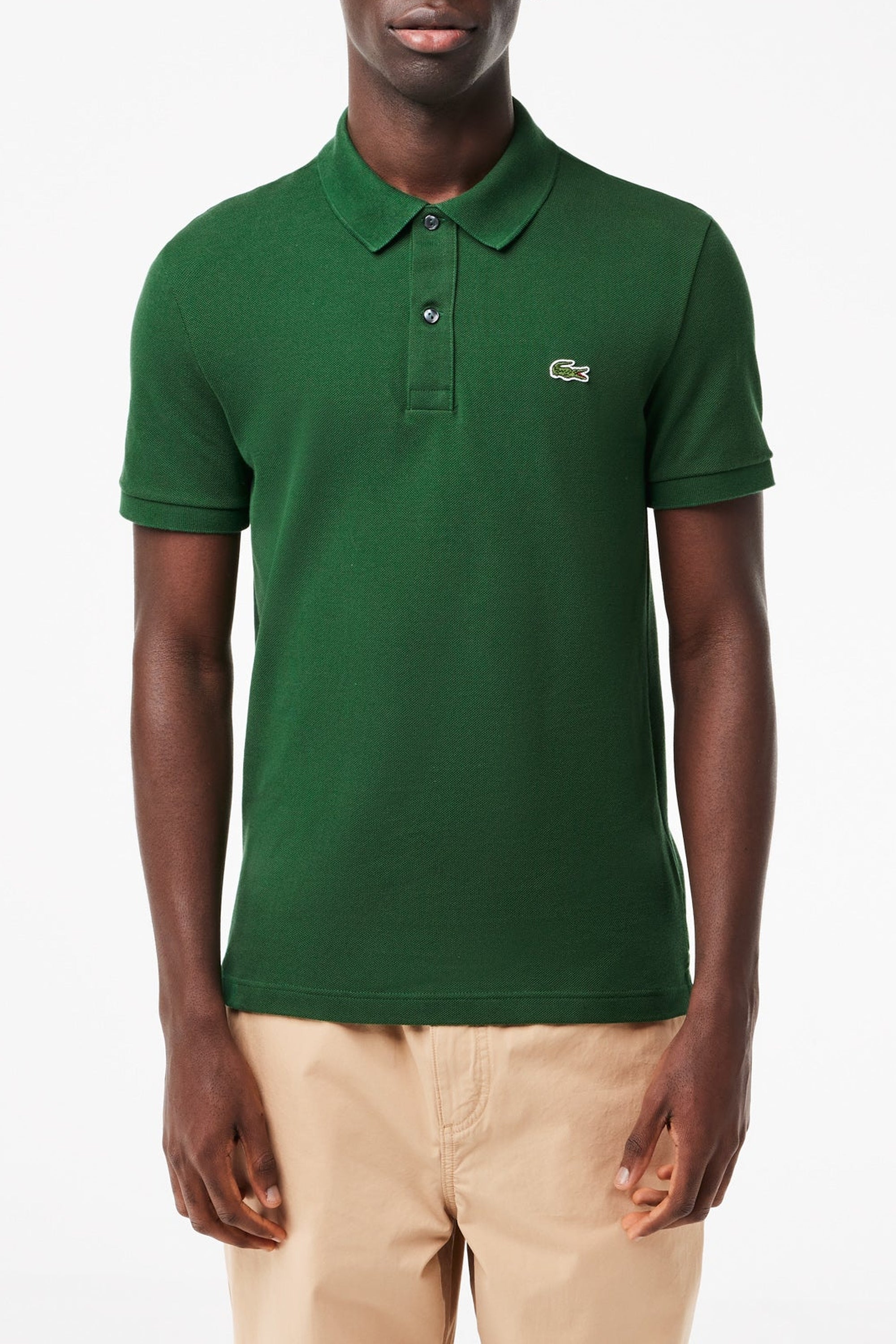 Polo L.12.12 ajusté en petit piqué - Vert