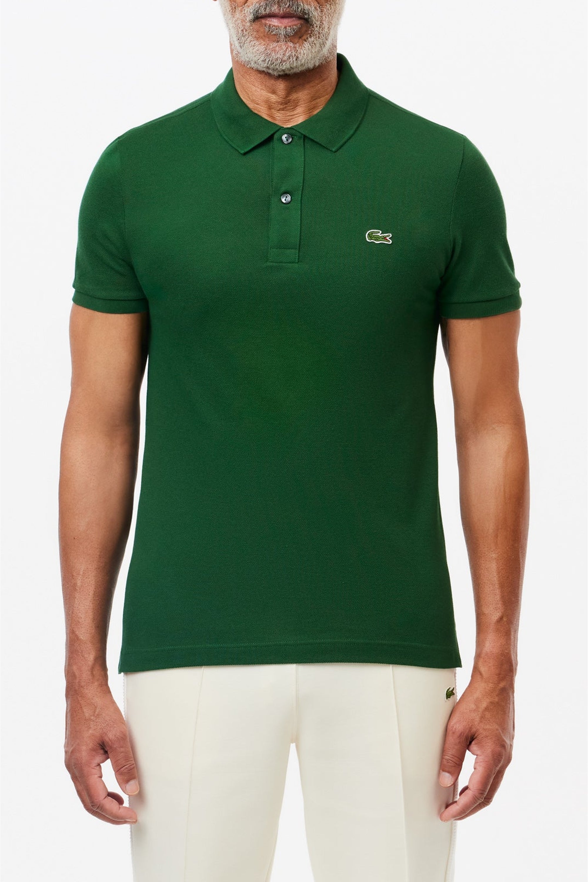 Polo L.12.12 ajusté en petit piqué - Vert