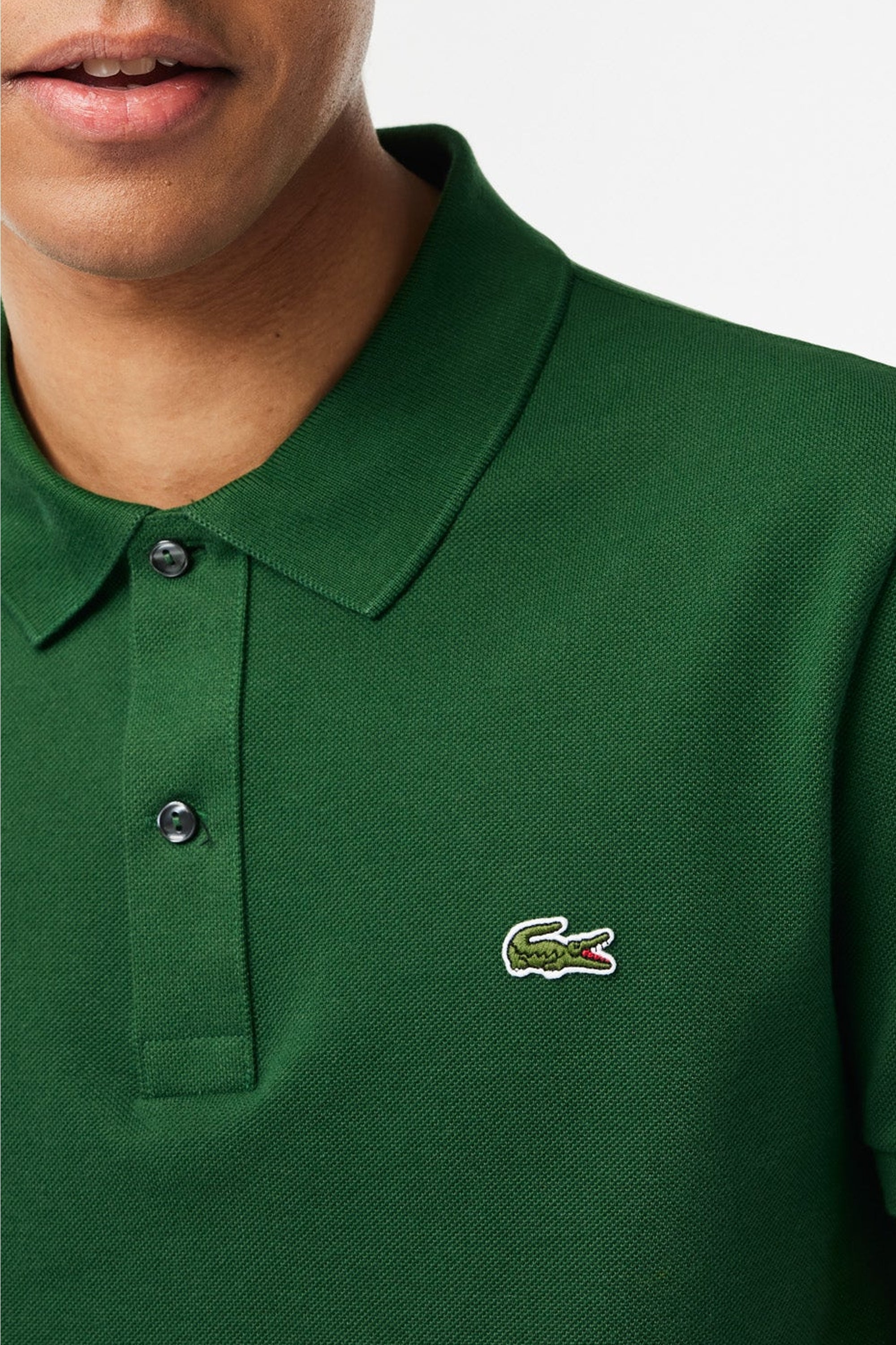 Polo L.12.12 ajusté en petit piqué - Vert
