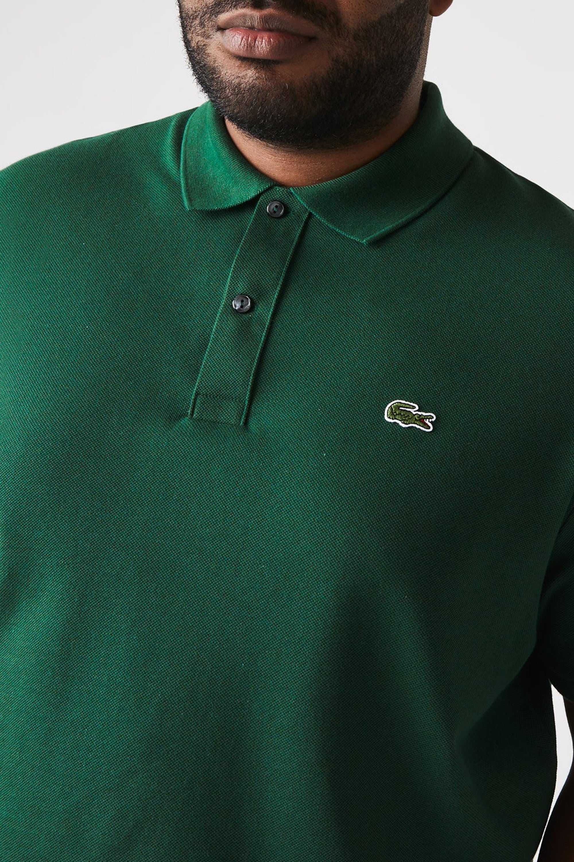 L.12.12 Fitted polo shirt in small piqué - Green