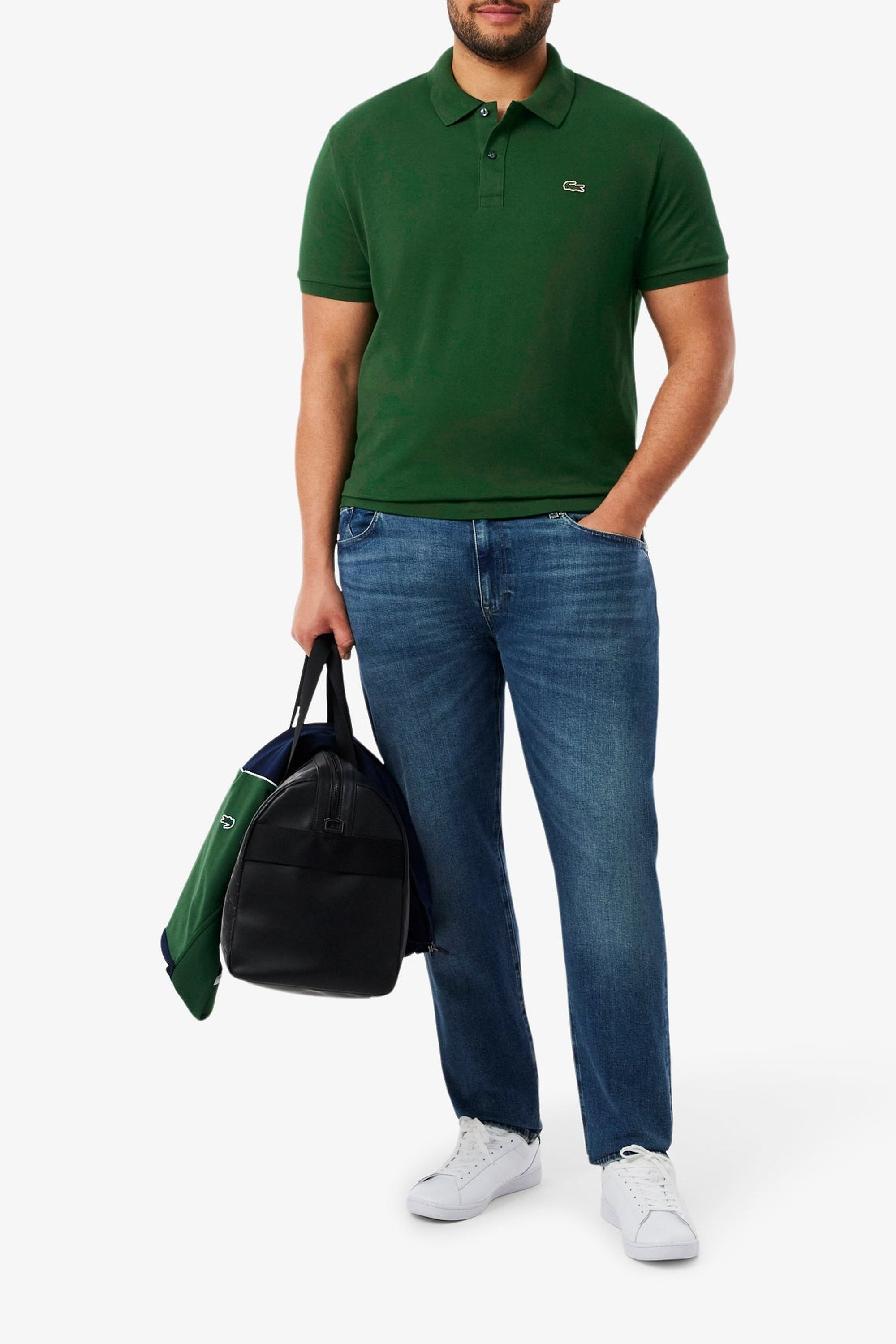 Polo L.12.12 ajusté en petit piqué - Vert