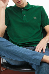 L.12.12 Fitted polo shirt in small piqué - Green