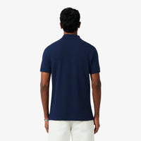 L.12.12 Slim-fit polo shirt in small pique - Navy