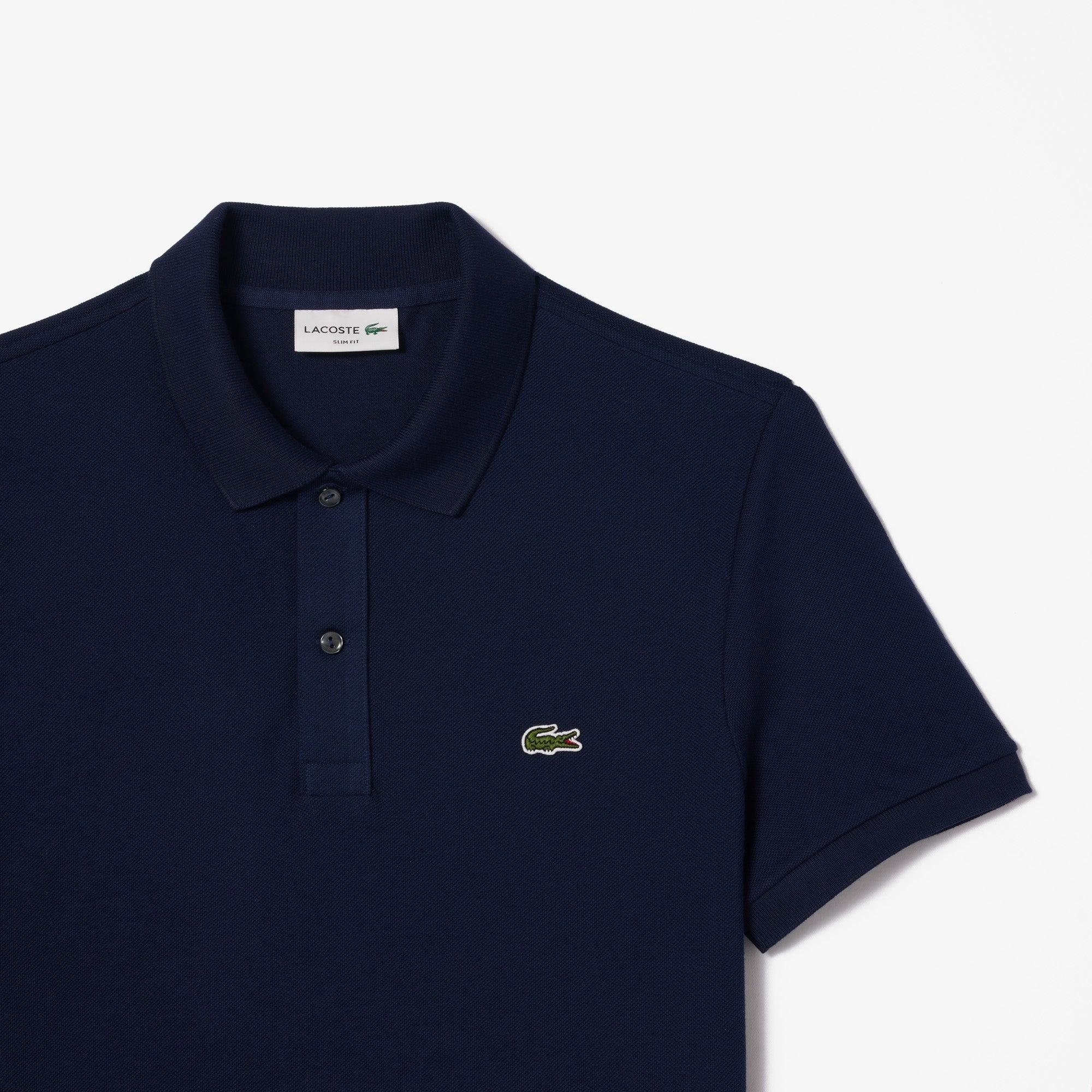 Polo L.12.12 ajusté en petit piqué - Marine
