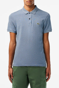 Polo L.12.12 ajusté en petit piqué - Bleu Indigo Clair