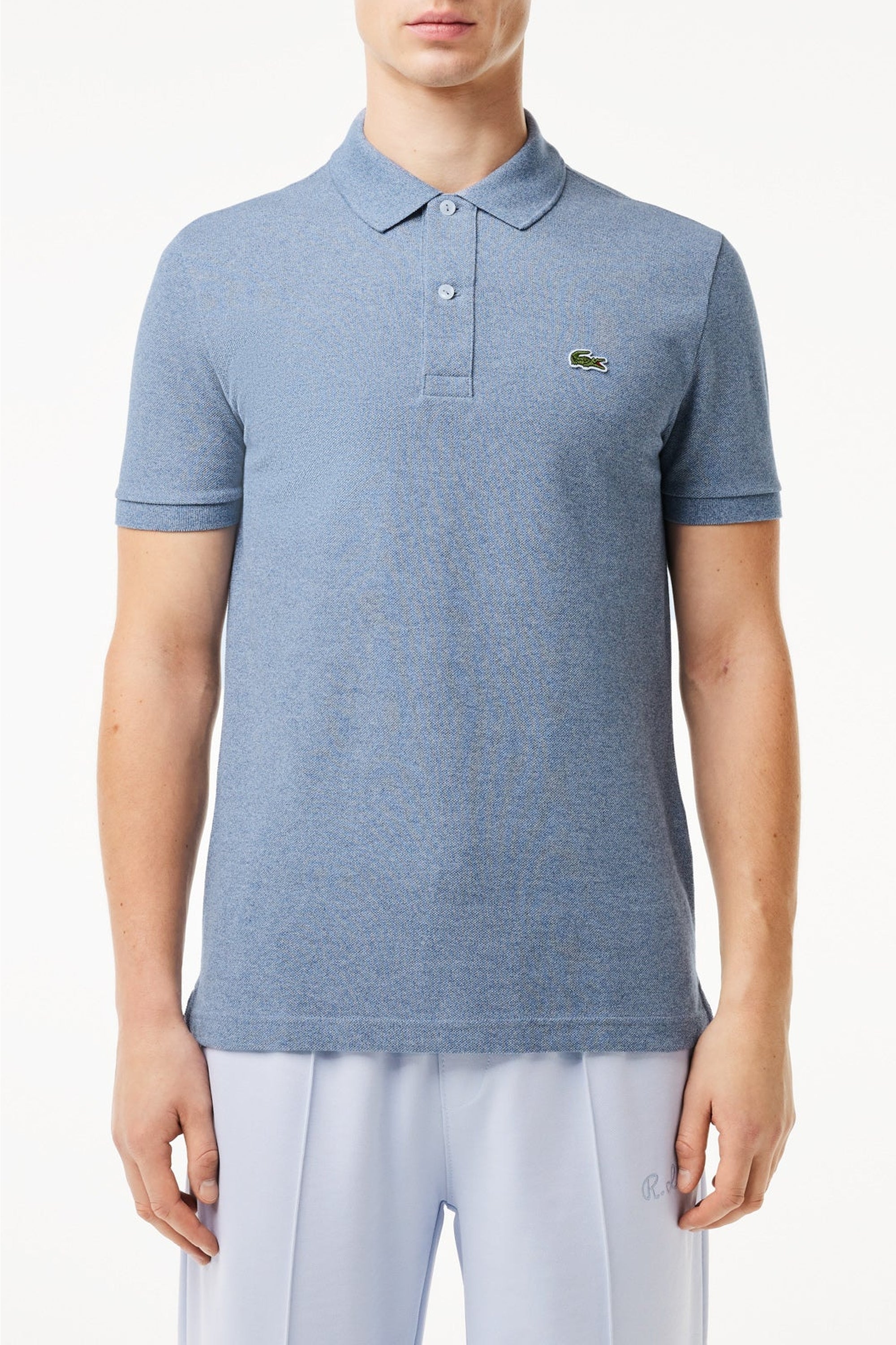 Polo L.12.12 ajusté en petit piqué - Bleu Indigo Clair