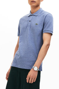 Polo L.12.12 ajusté en petit piqué - Bleu Indigo Clair