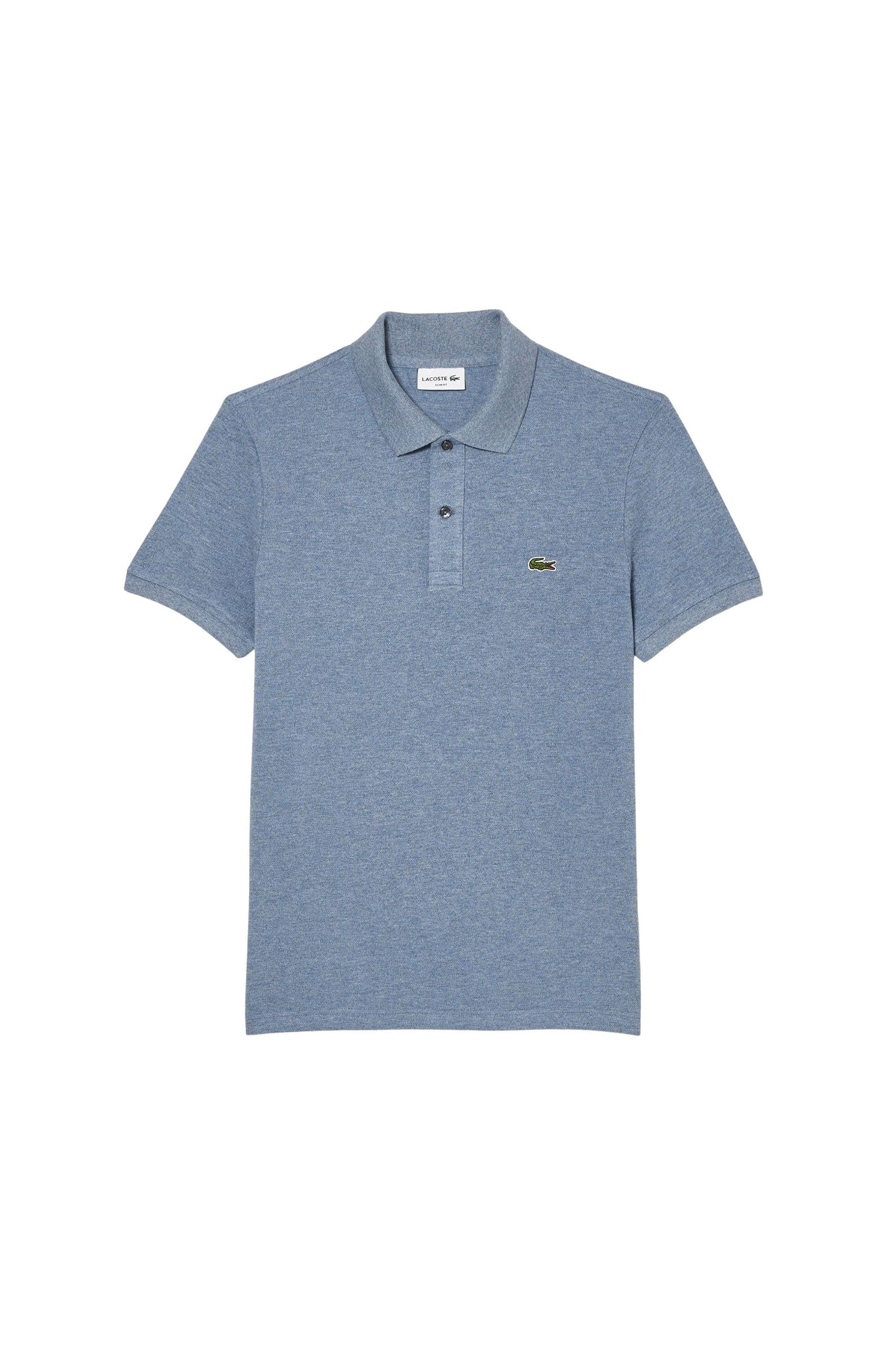 Polo L.12.12 ajusté en petit piqué - Bleu Indigo Clair