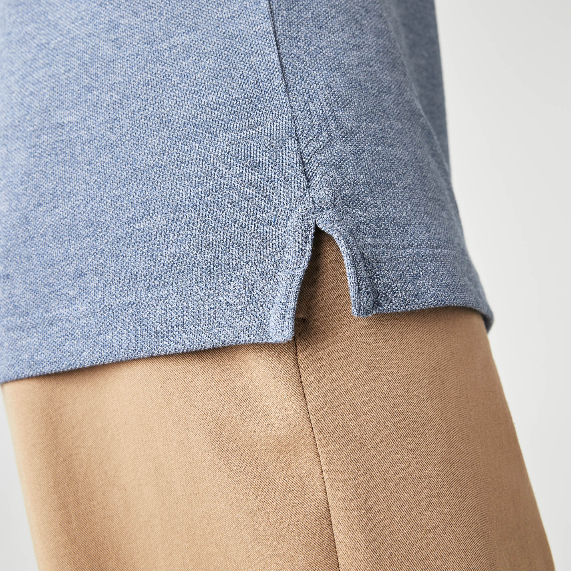 Polo L.12.12 ajusté en petit piqué - Bleu Indigo Clair