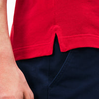 L.12.12 Fitted polo shirt in small piqué - Red