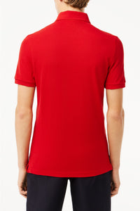 L.12.12 Fitted polo shirt in small piqué - Red