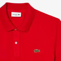 L.12.12 Fitted polo shirt in small piqué - Red