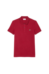 L.12.12 Slim-fit polo shirt in petit piqué - Bordeaux