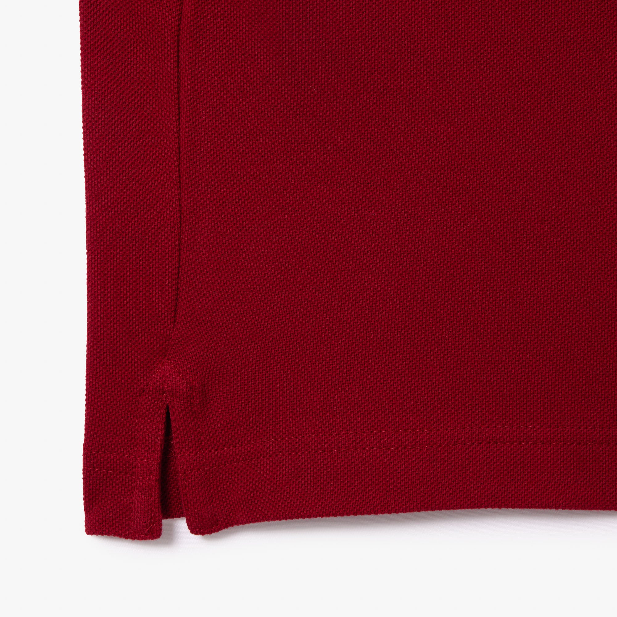 L.12.12 Slim-fit polo shirt in petit piqué - Bordeaux
