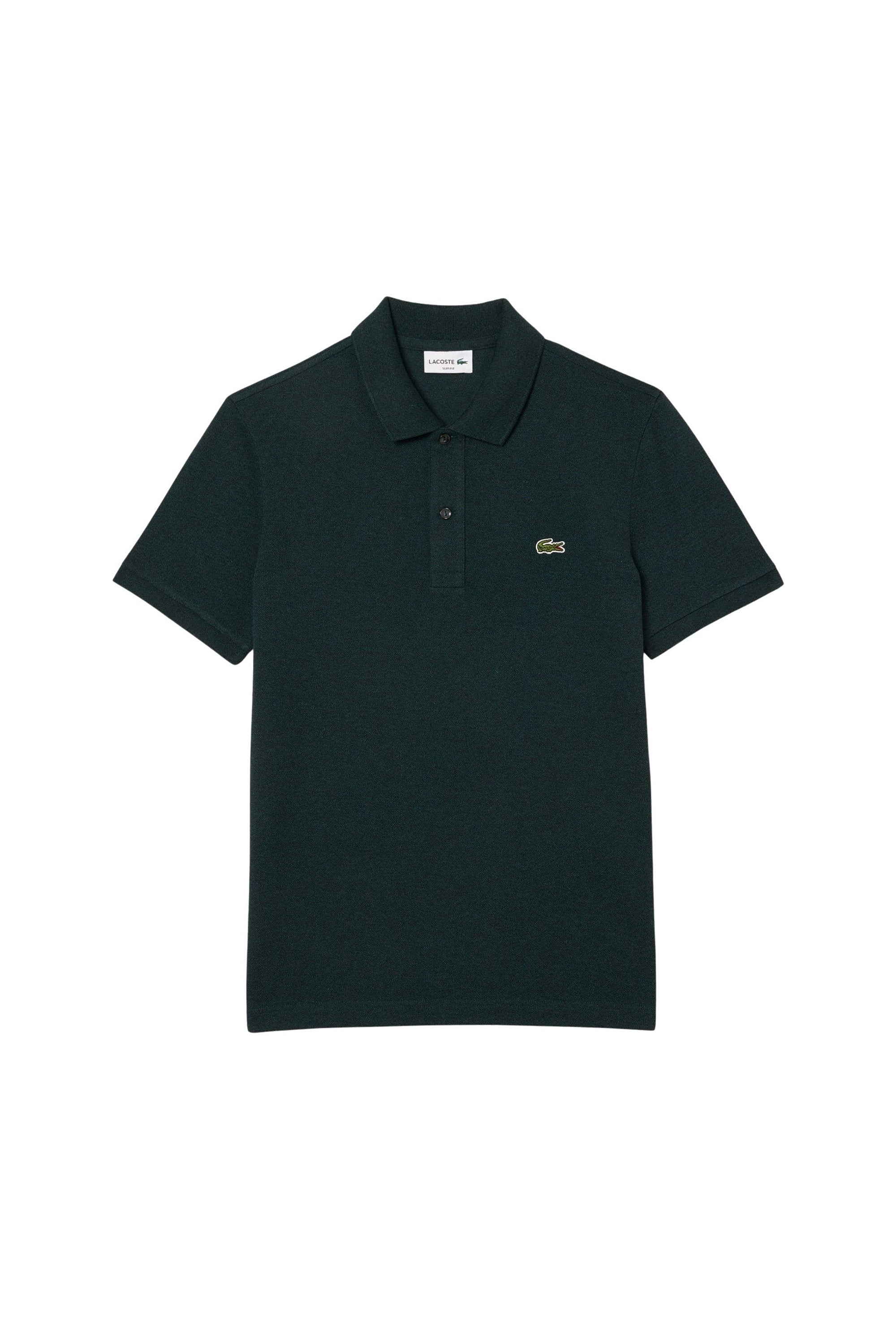 Polo L.12.12 ajusté en petit piqué - Pin Jaspe