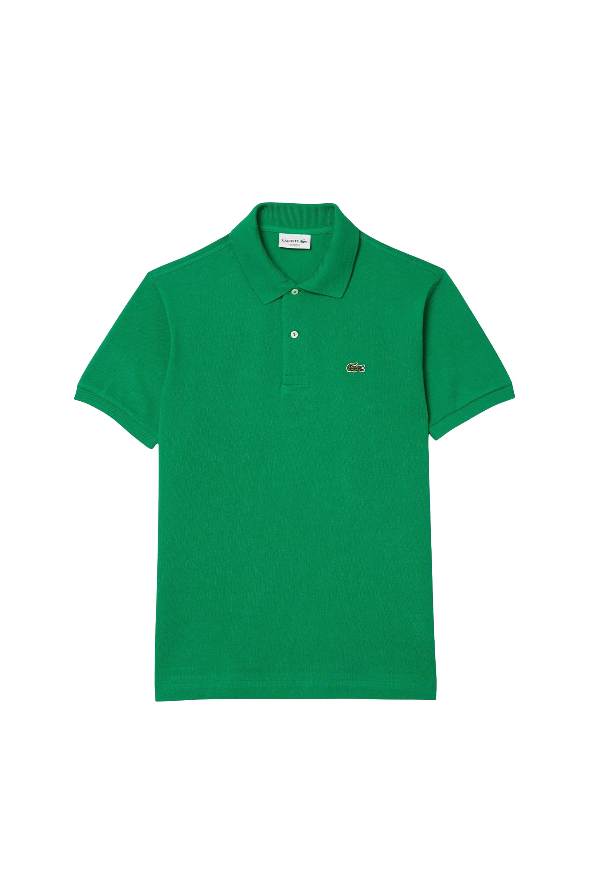 L.12.12 Fitted polo shirt in small pique - Fluorine