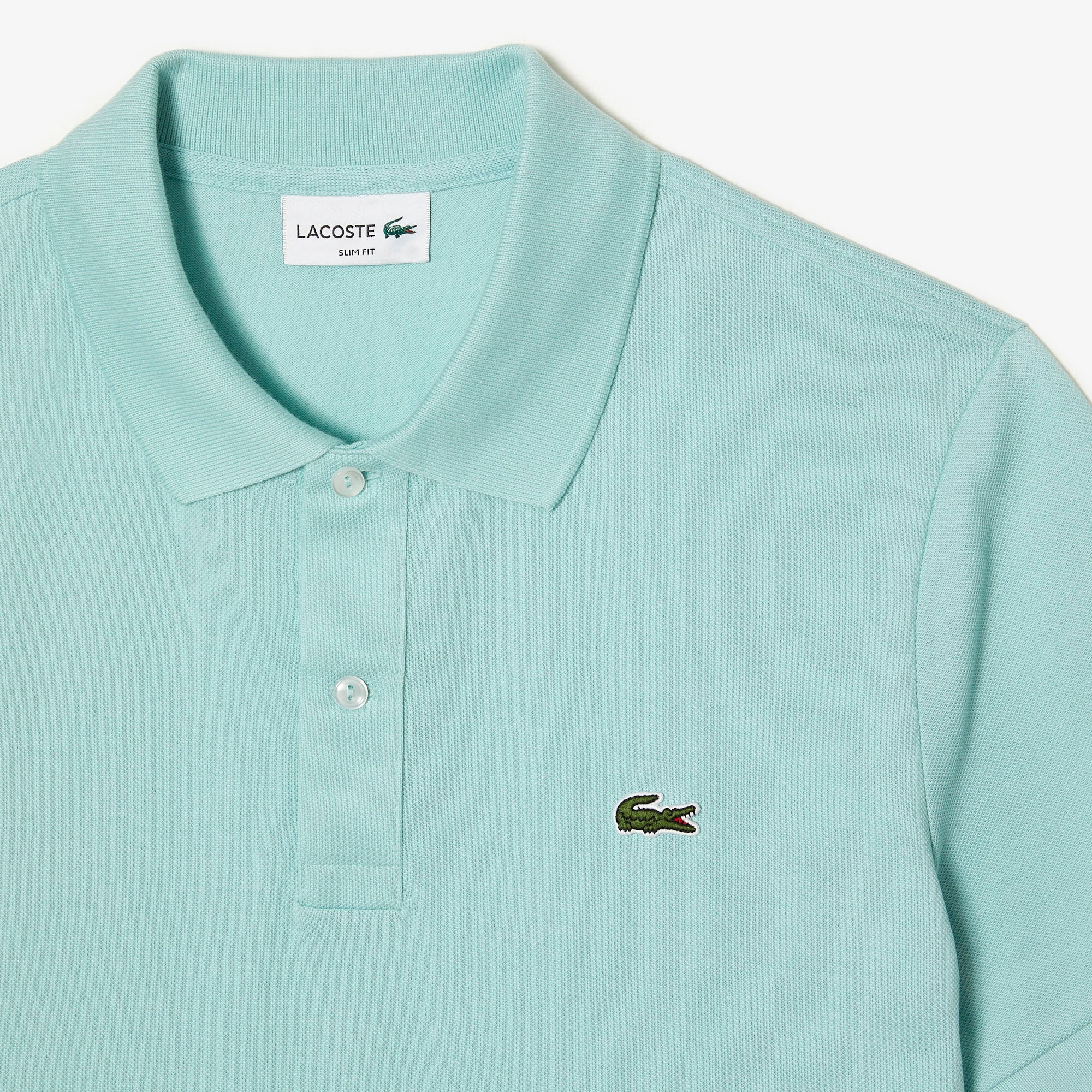 L.12.12 fitted polo shirt in small pique - Pastille