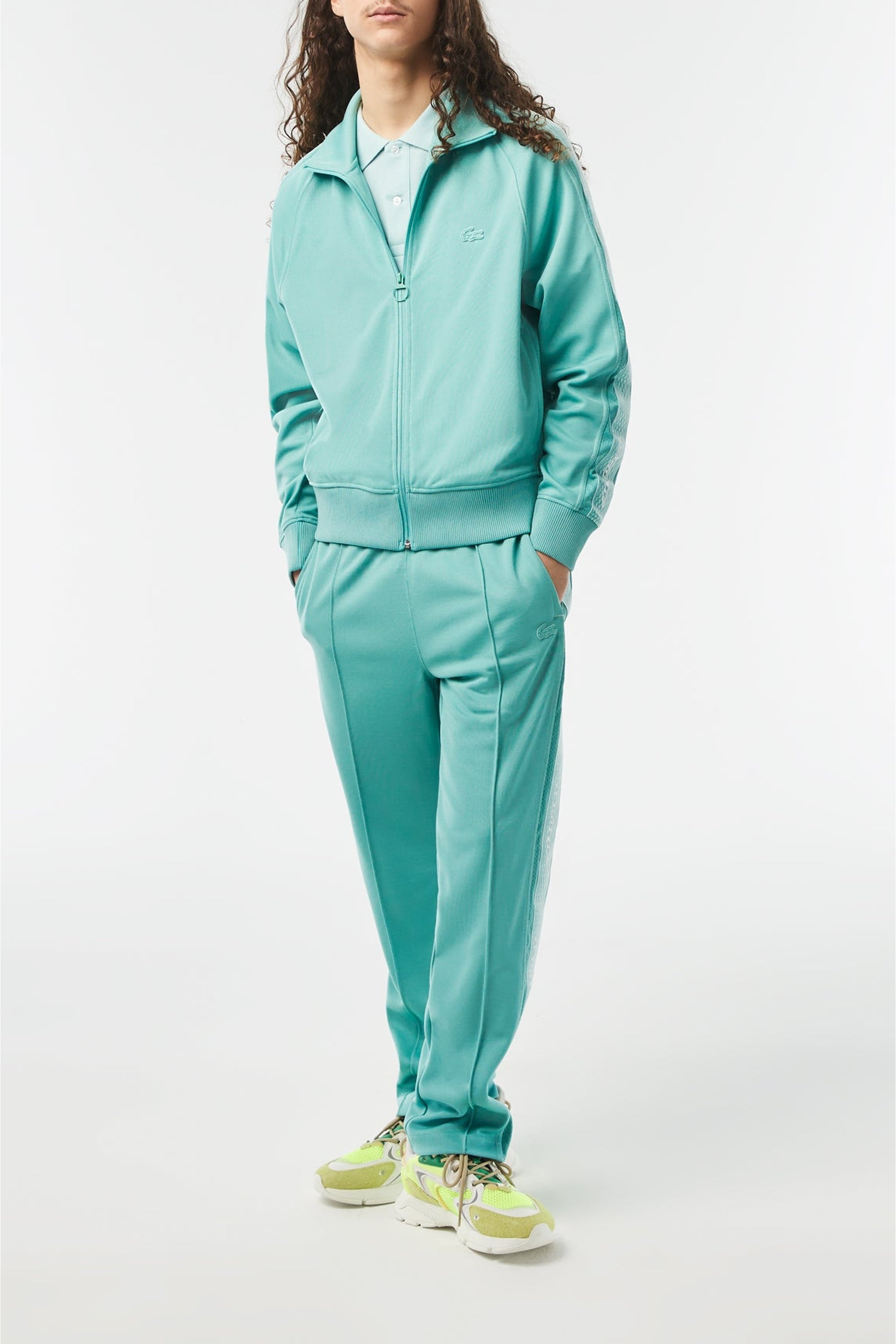 L.12.12 fitted polo shirt in small pique - Pastille