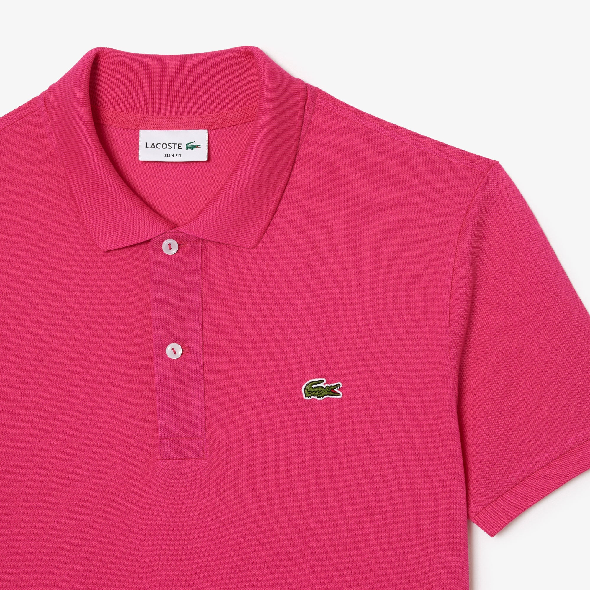 L.12.12 Fitted polo shirt in small pique - Spinelle