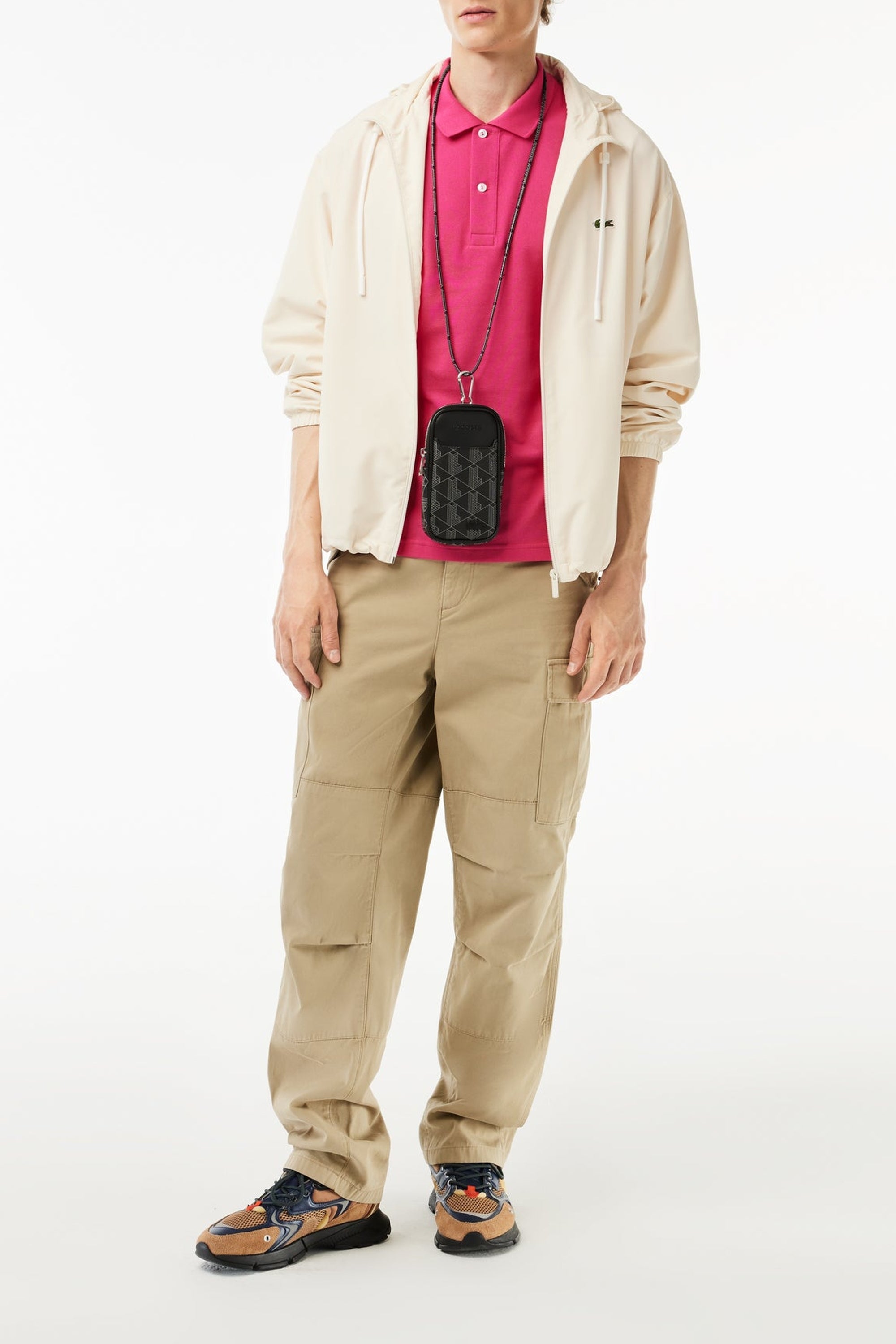 L.12.12 Fitted polo shirt in small pique - Spinelle