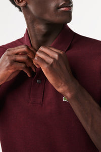 L.12.12 Fitted polo shirt in small pique - Vigne Chiné