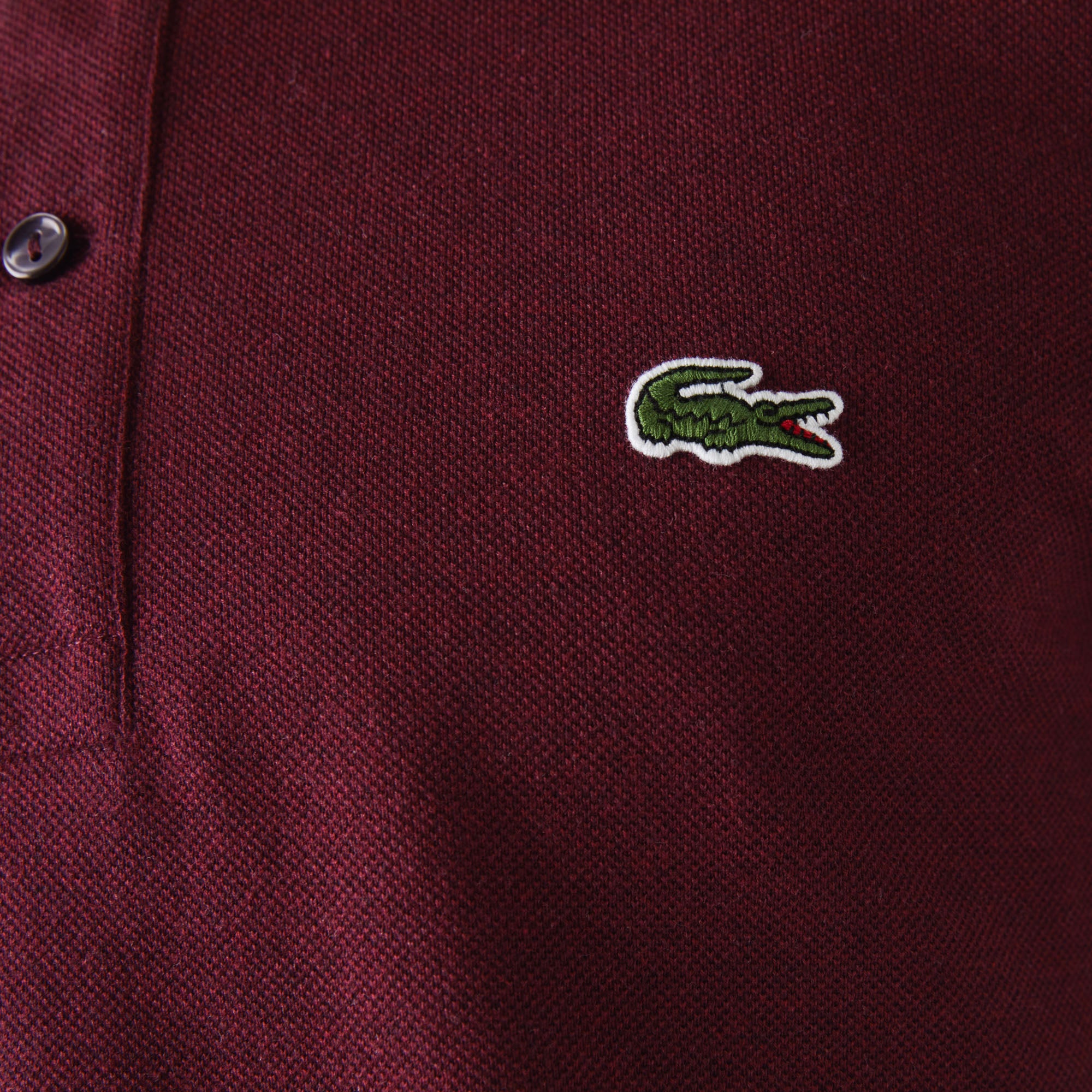 L.12.12 Fitted polo shirt in small pique - Vigne Chiné