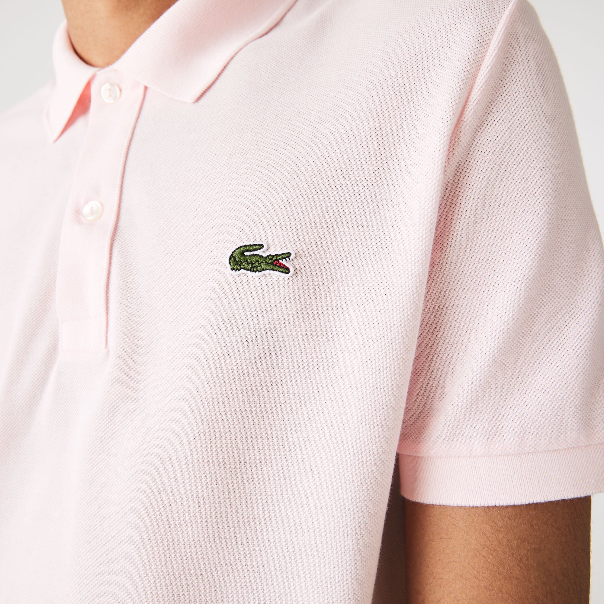 Polo L.12.12 ajusté en petit piqué - Flamant